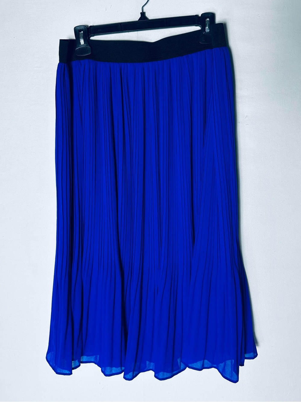 Torrid Royal Blue Pleated Midi Skirt 2X Elastic Waist Accordion Chiffon Whimsy
